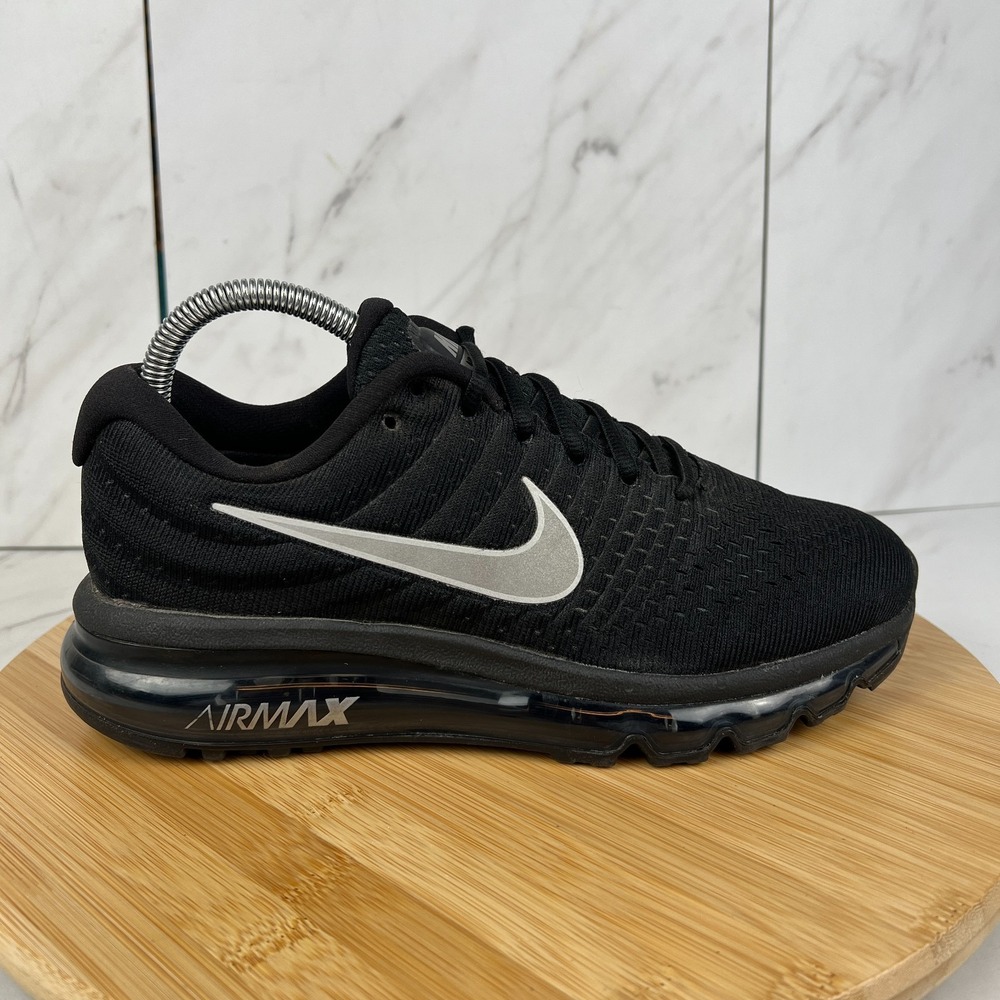 Nike Air Max 2017 Womens Size 8 Triple Black Running Gym Shoes 849560-001